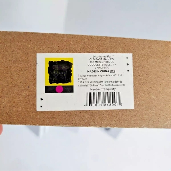 Neutral Tranquility Perpetual Calendar Metal & Wood Black White Brown Tabletop - Picture 8 of 9